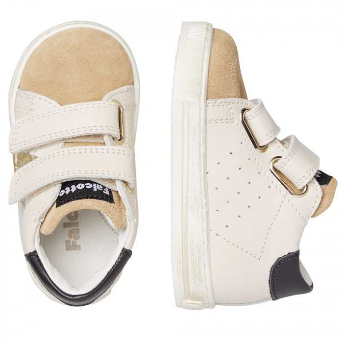 Falcotto Baby Girl's White & Platinum Salazar Trainers