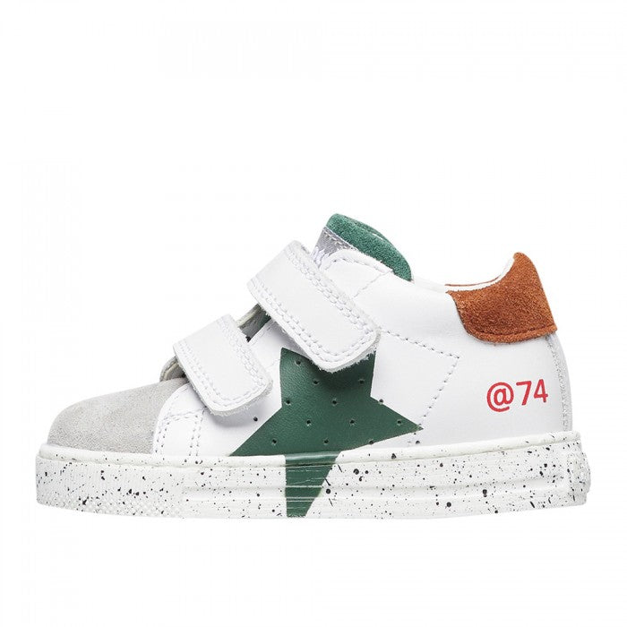 Falcotto Baby Boy's Grey & Orange Salazar Trainers