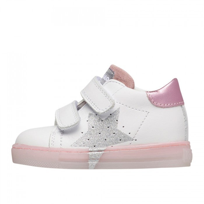 Falcotto Baby Girl's Pink & Silver Salazar Trainers