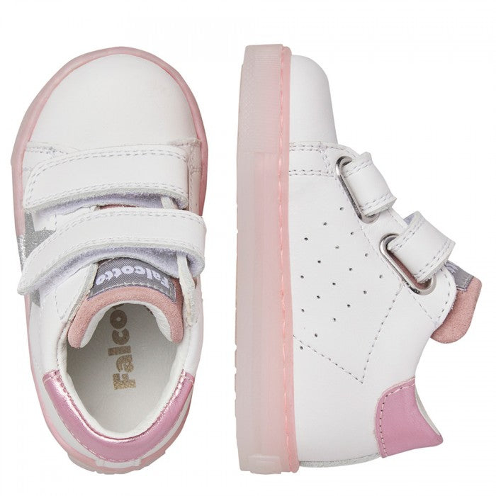 Falcotto Baby Girl's Pink & Silver Salazar Trainers