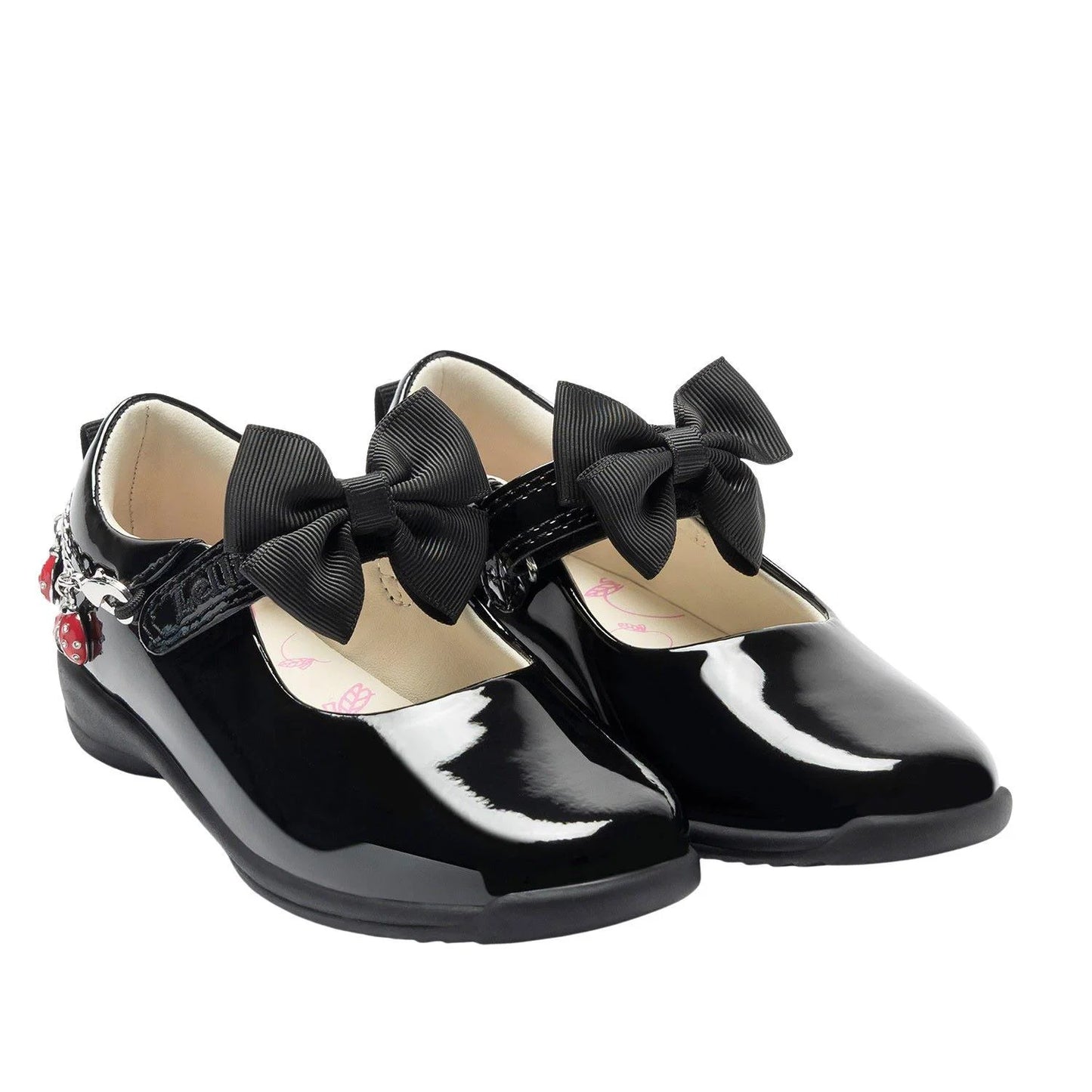 Lelli Kelly Girl's F Ladybird Black Patent Leather School Shoes