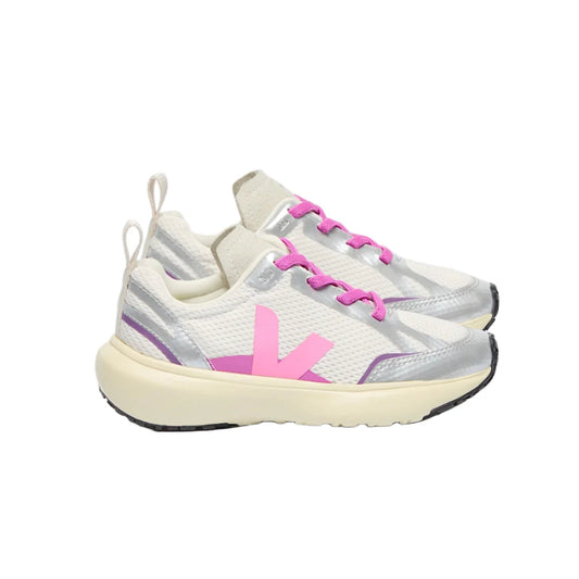 Veja Girl's Gravel Malibu Silver Canary Trainers