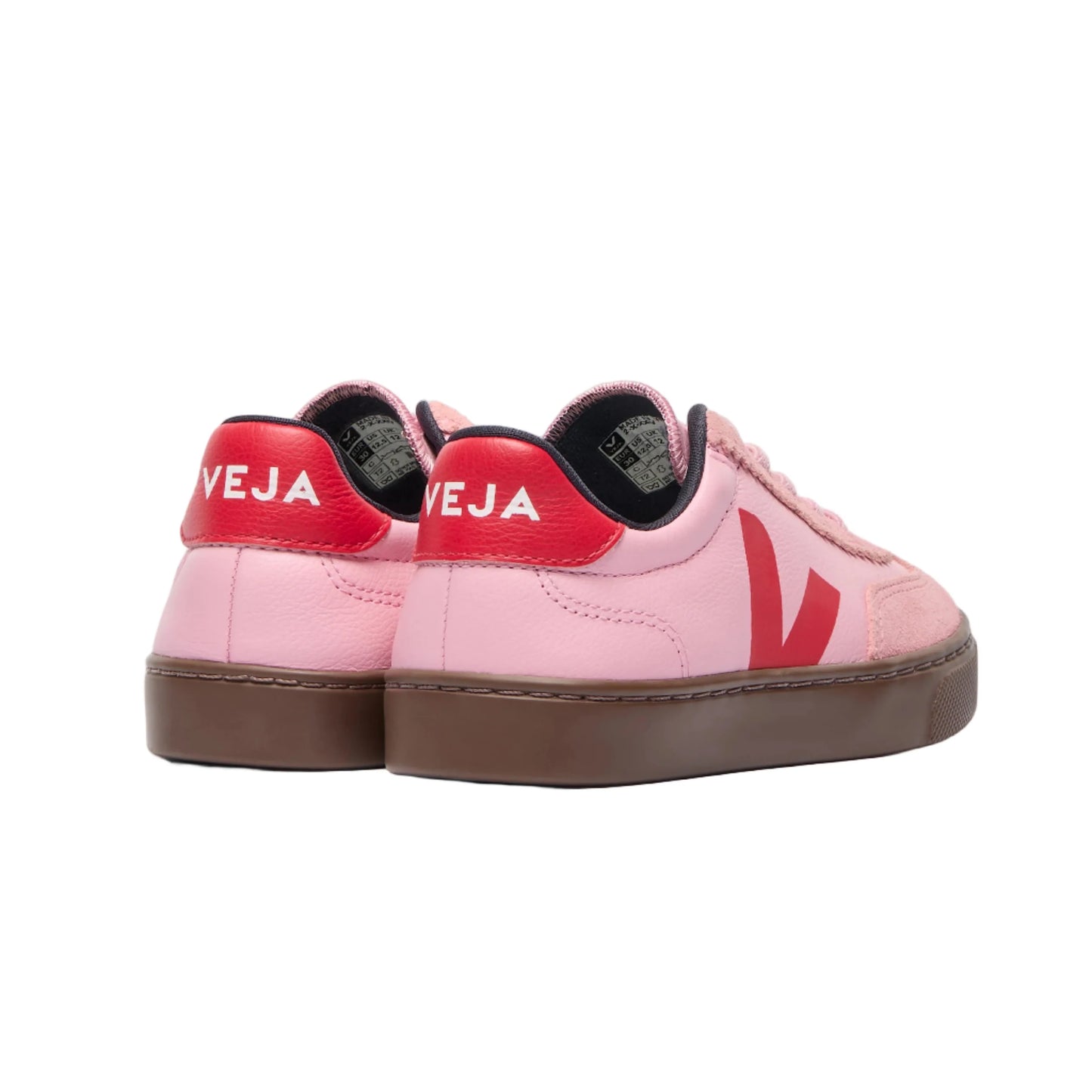 Veja Baby Girl's Guimauve Pekin Bark Leather Volley Trainers
