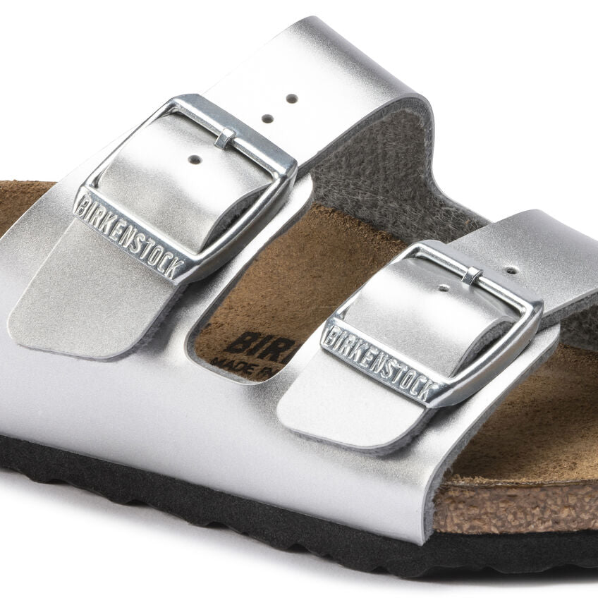 Birkenstock Girl's Silver Arizona Sandals