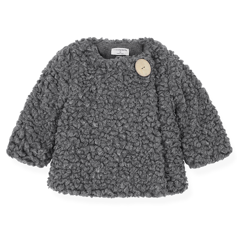 1+In The Family Baby Girl's Grey 'Uxue' Coat