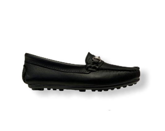 Rettos Black Leather Classic Loafer