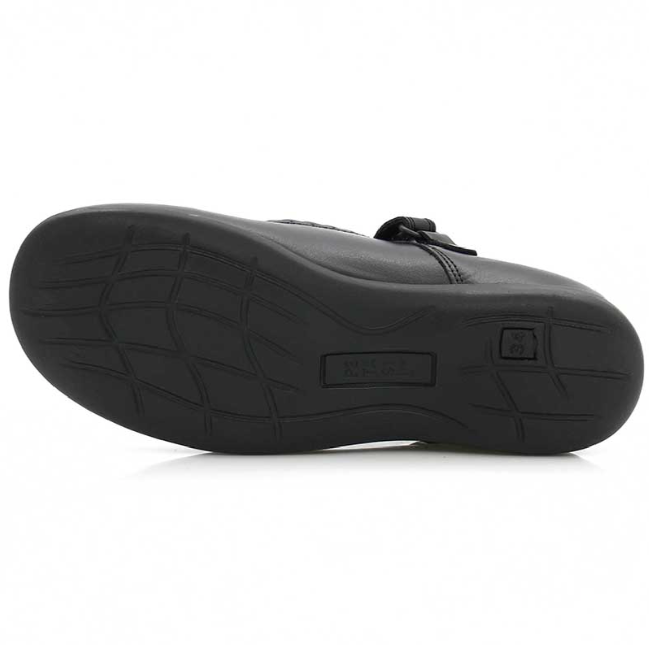 Petasil Blanche Black Leather Velcro Shoe