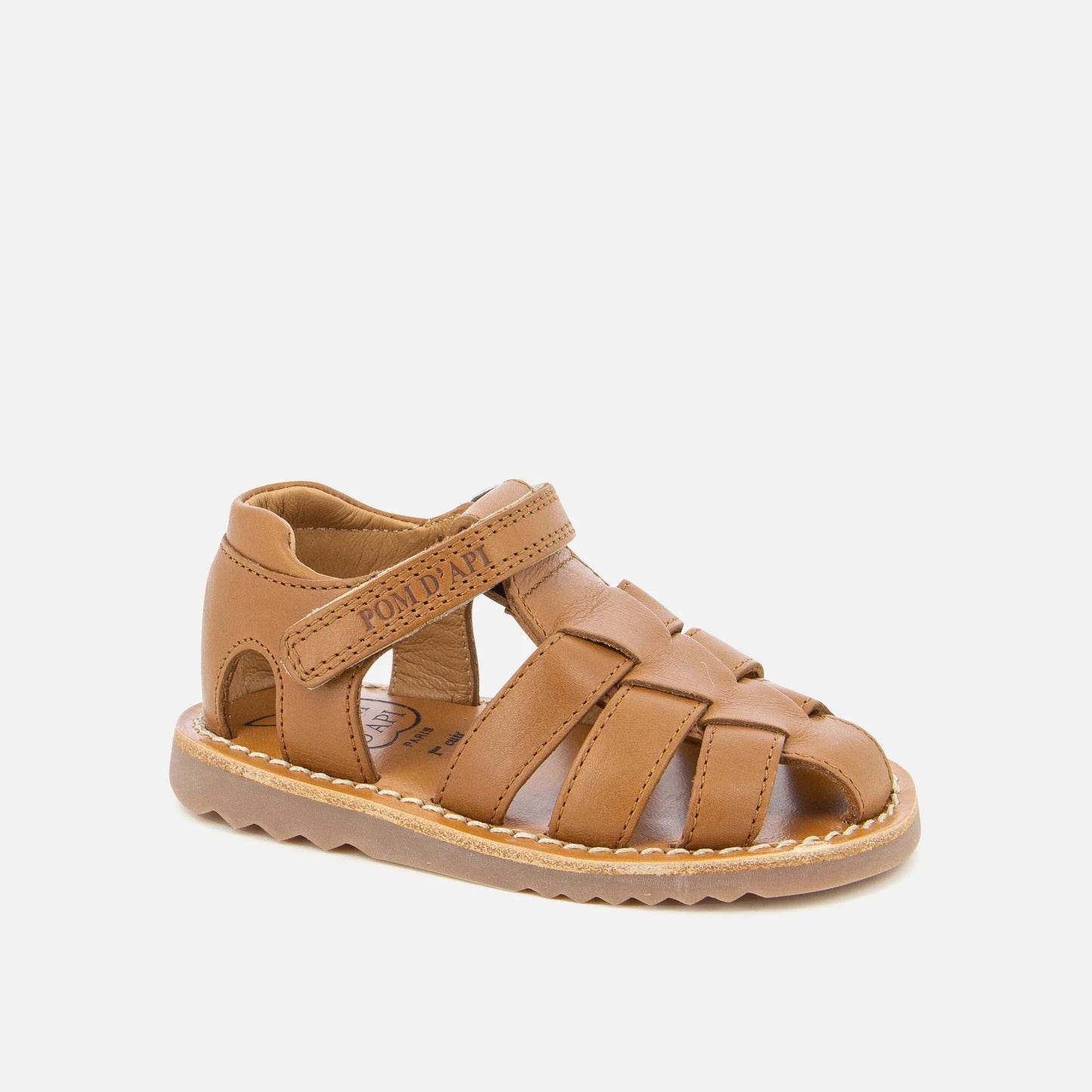 Pom D Api Boy's Camel Waff Papy Sandals