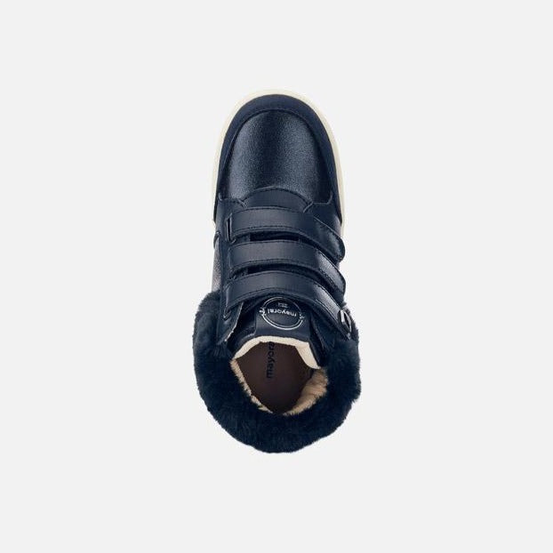 Mayoral Baby Girl's Navy Fur Detail Boots