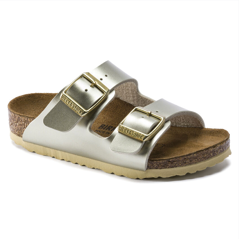 Birkenstock Girl's Gold Metallic Arizona Sandals