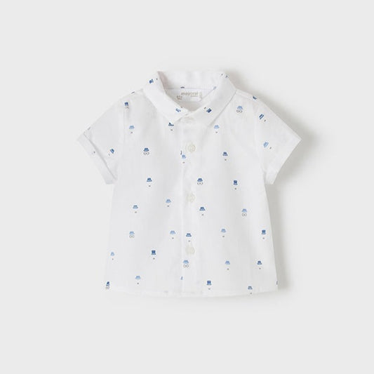 Mayoral Baby Boy's White Patterned Shirt